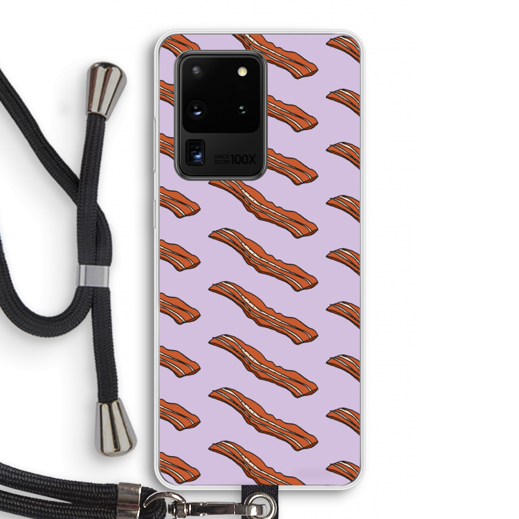 Bacon to my eggs #2: Samsung Galaxy S20 Ultra Transparant Hoesje met koord