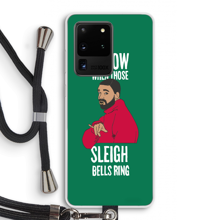 Sleigh Bells Ring: Samsung Galaxy S20 Ultra Transparant Hoesje met koord