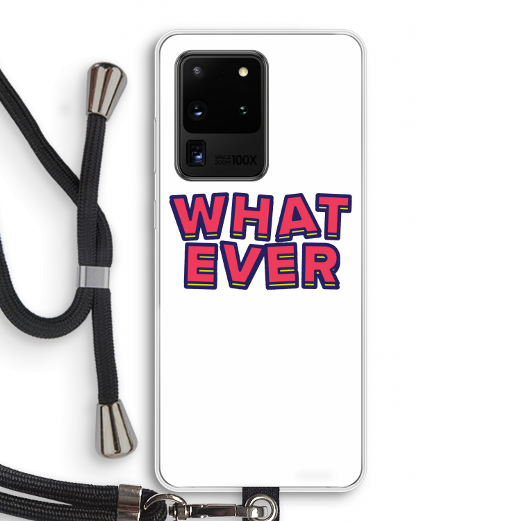 Whatever: Samsung Galaxy S20 Ultra Transparant Hoesje met koord