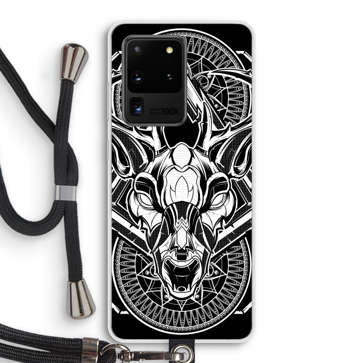 Oh Deer: Samsung Galaxy S20 Ultra Transparant Hoesje met koord