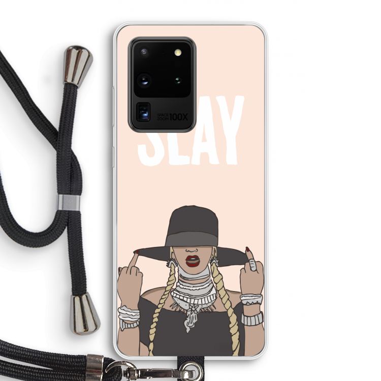 Slay All Day: Samsung Galaxy S20 Ultra Transparant Hoesje met koord
