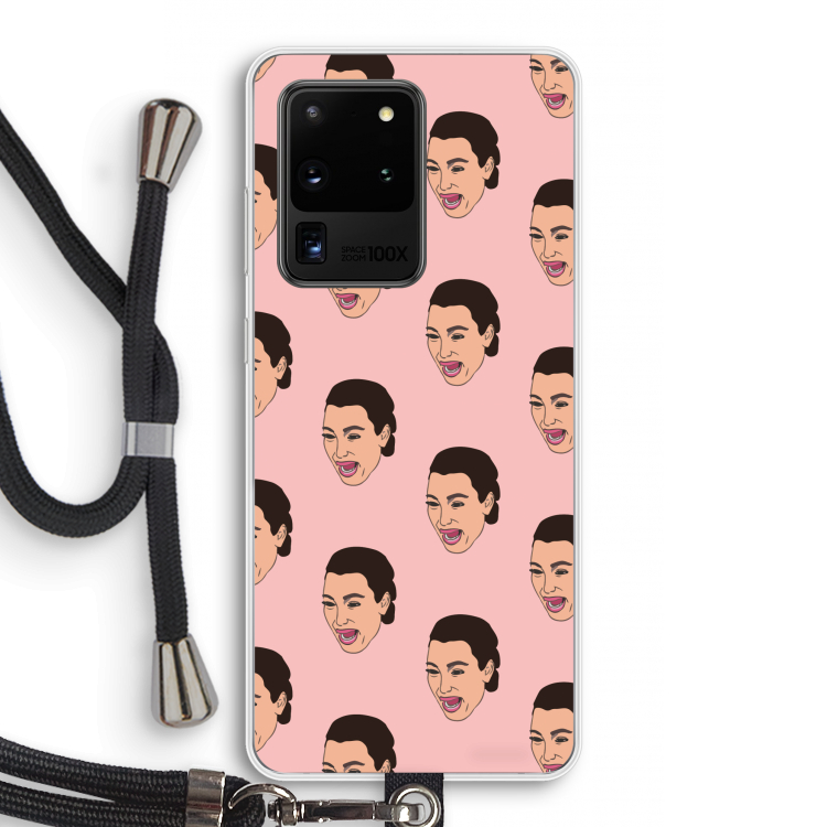 Ugly Cry Call: Samsung Galaxy S20 Ultra Transparant Hoesje met koord