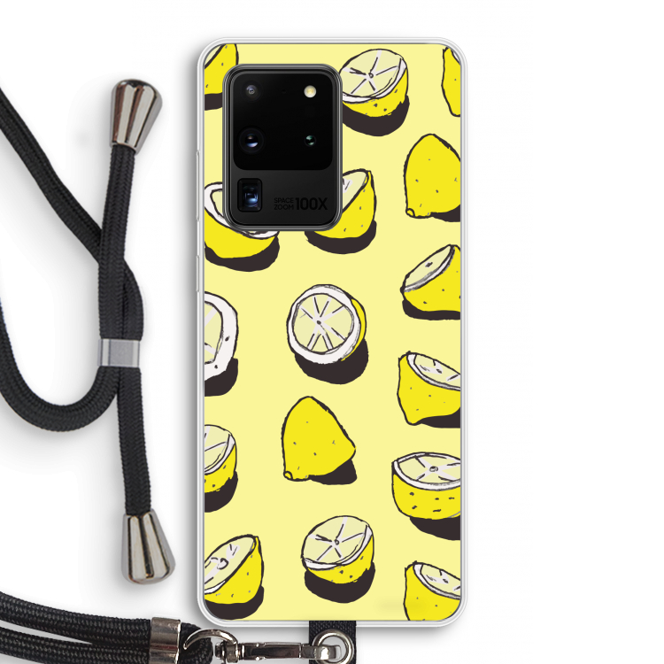 When Life Gives You Lemons...: Samsung Galaxy S20 Ultra Transparant Hoesje met koord
