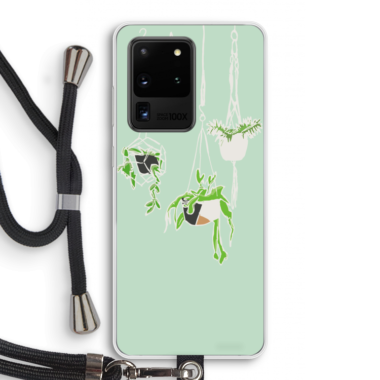 Hang In There: Samsung Galaxy S20 Ultra Transparant Hoesje met koord