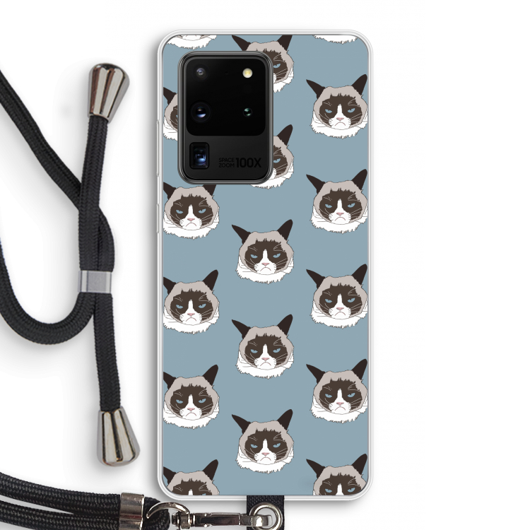 It's a Purrr Case: Samsung Galaxy S20 Ultra Transparant Hoesje met koord