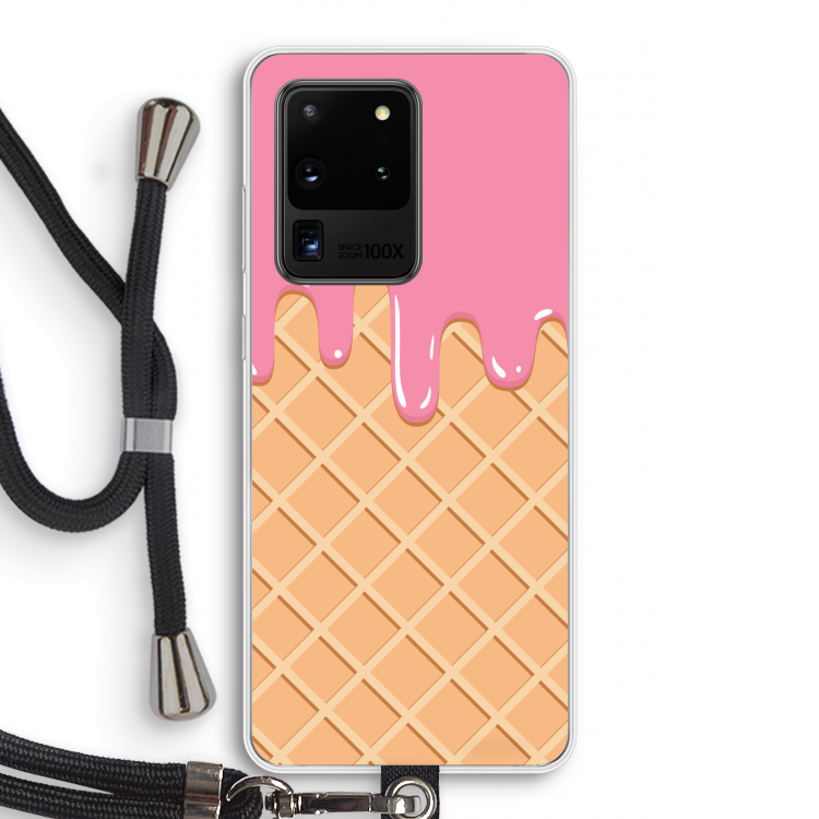 Ice cream: Samsung Galaxy S20 Ultra Transparant Hoesje met koord