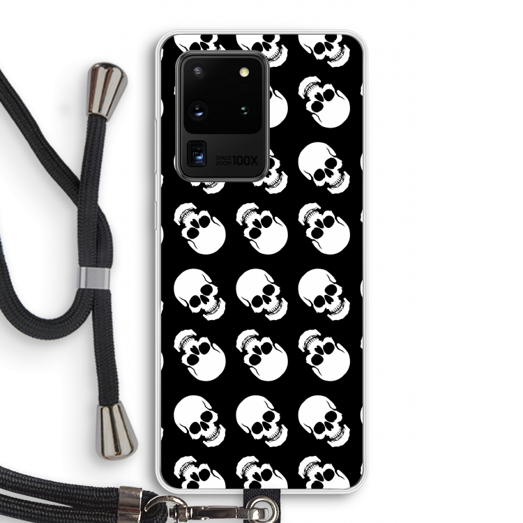 Musketon Skulls: Samsung Galaxy S20 Ultra Transparant Hoesje met koord