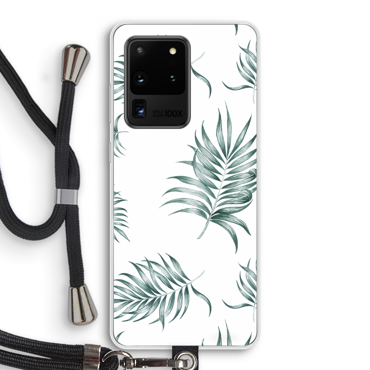 Simple leaves: Samsung Galaxy S20 Ultra Transparant Hoesje met koord
