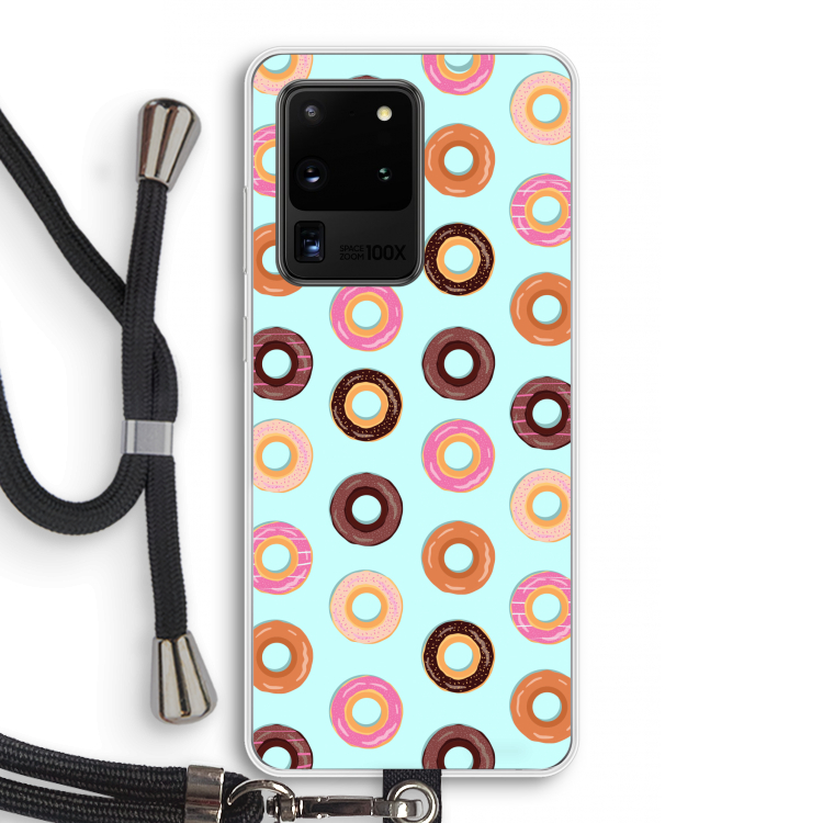 Donuts: Samsung Galaxy S20 Ultra Transparant Hoesje met koord