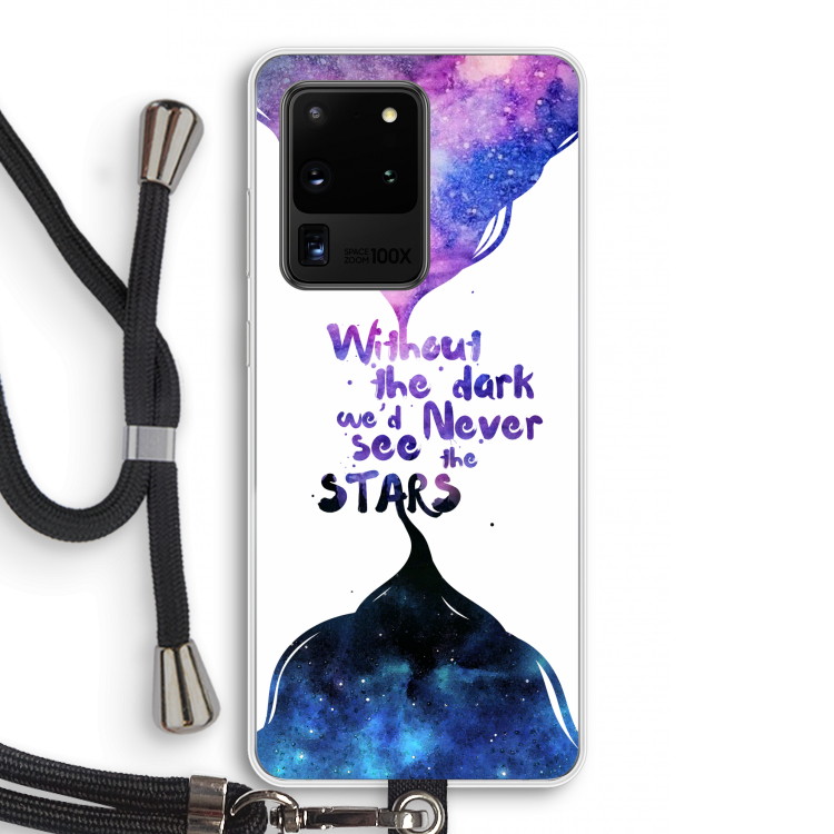 Stars quote: Samsung Galaxy S20 Ultra Transparant Hoesje met koord