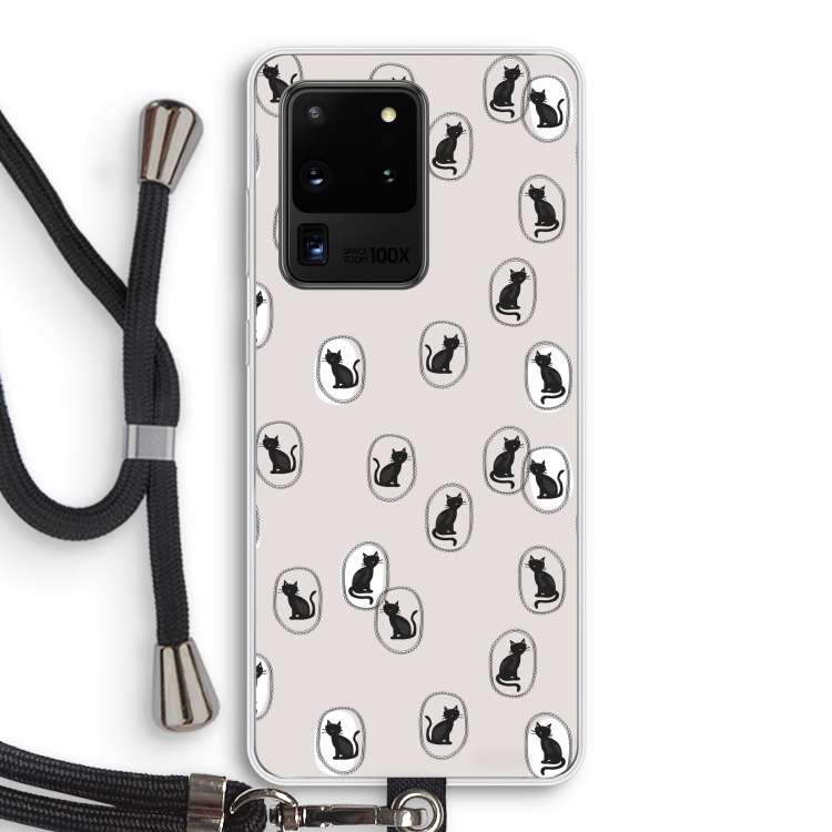 Miauw: Samsung Galaxy S20 Ultra Transparant Hoesje met koord