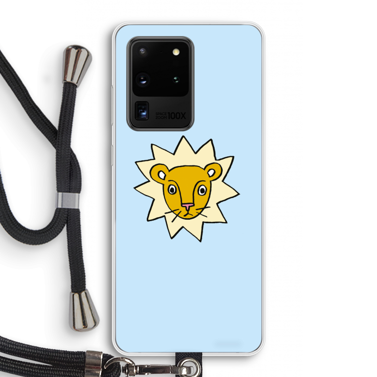 Kleine leeuw: Samsung Galaxy S20 Ultra Transparant Hoesje met koord