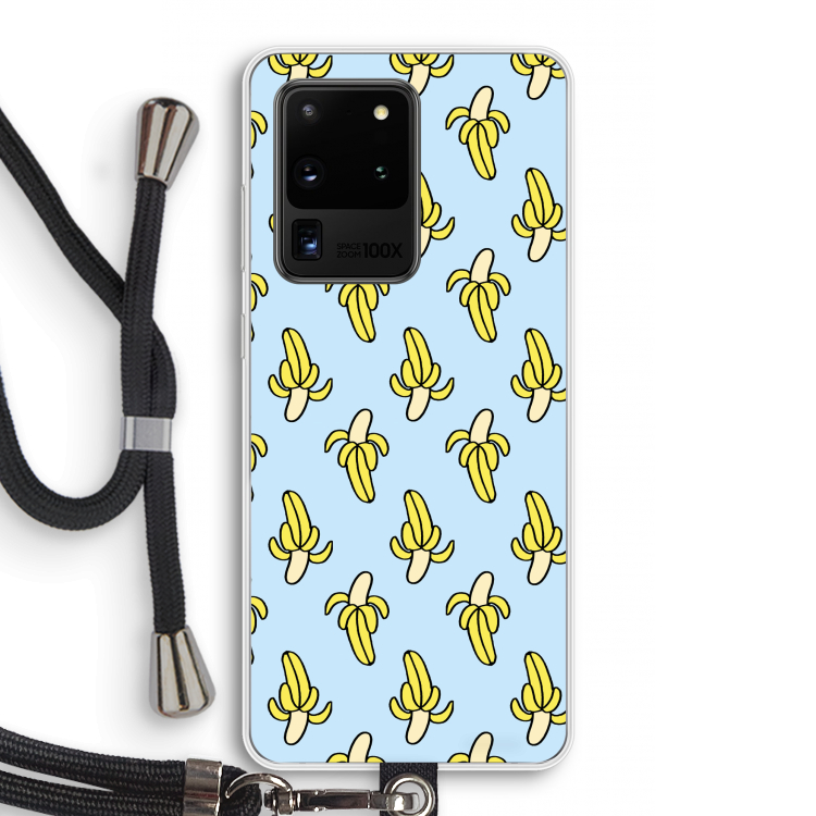 Bananas: Samsung Galaxy S20 Ultra Transparant Hoesje met koord