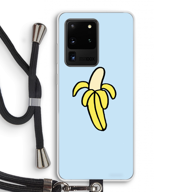 Banana: Samsung Galaxy S20 Ultra Transparant Hoesje met koord