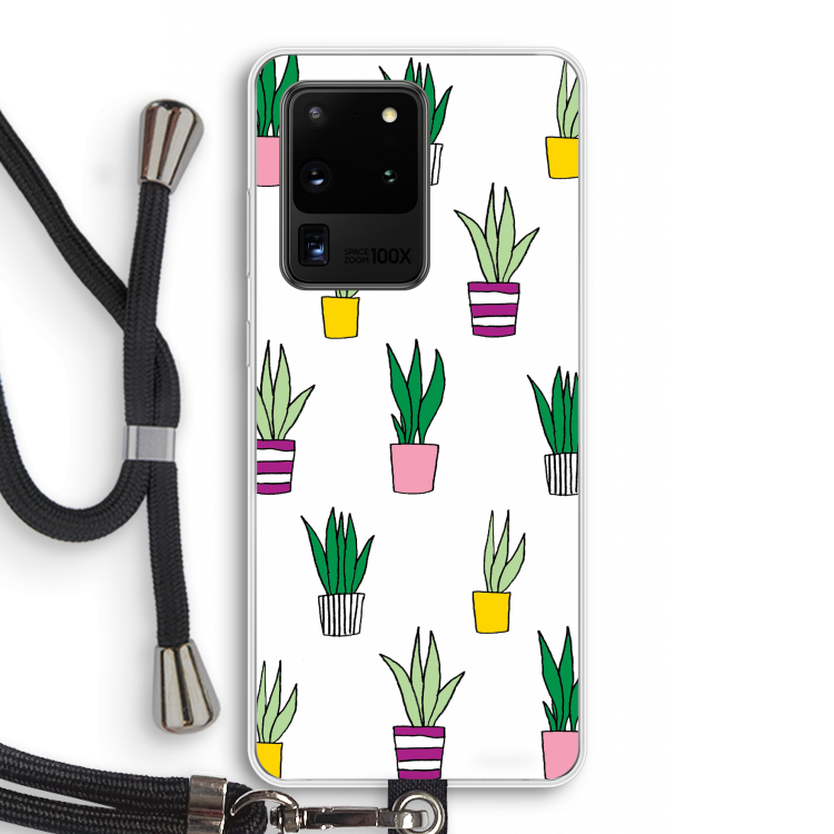 Sanseveria: Samsung Galaxy S20 Ultra Transparant Hoesje met koord