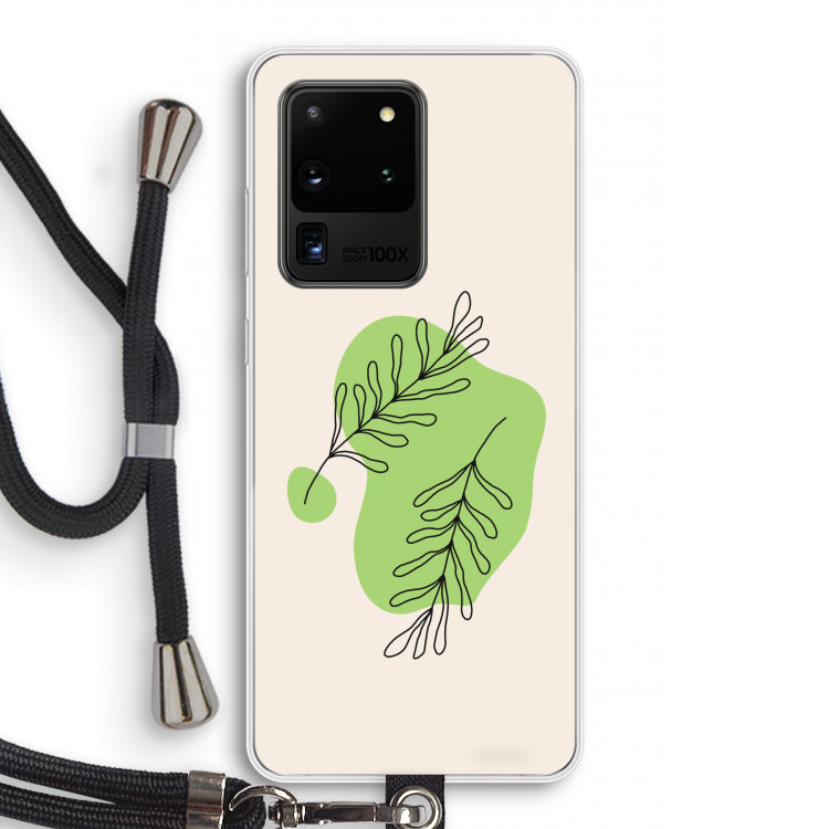 Beleaf in you: Samsung Galaxy S20 Ultra Transparant Hoesje met koord