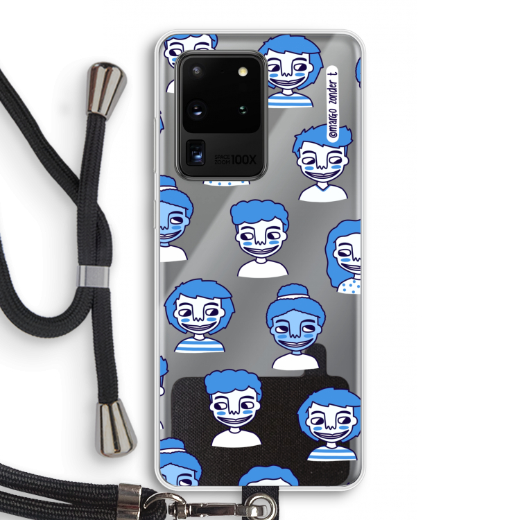 Gezichtjes: Samsung Galaxy S20 Ultra Transparant Hoesje met koord