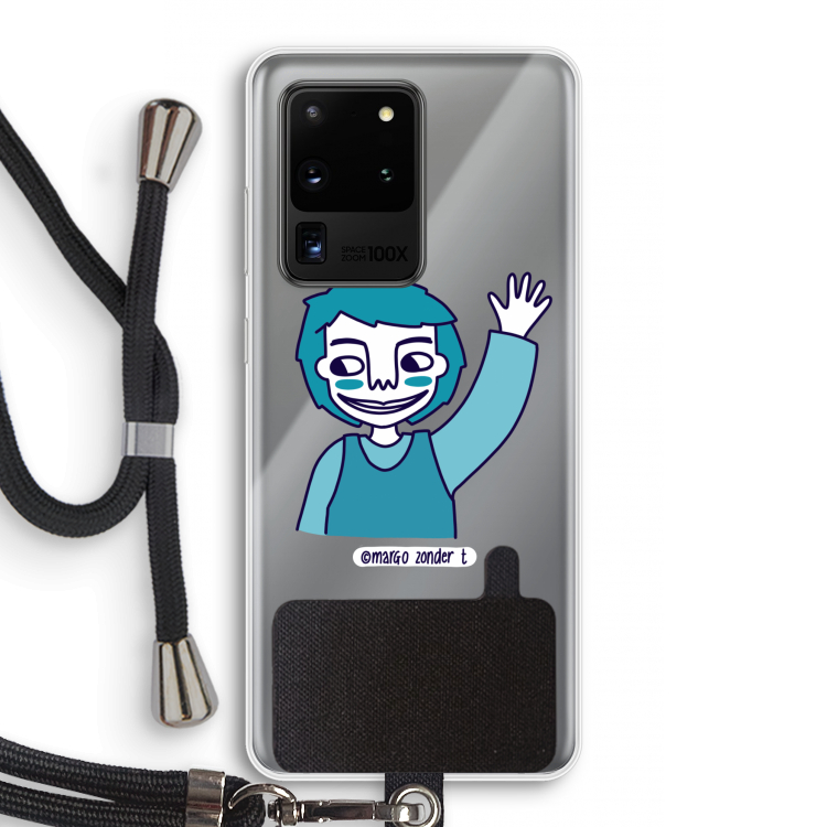 Zwaai: Samsung Galaxy S20 Ultra Transparant Hoesje met koord