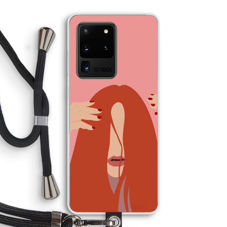 Woke up like this: Samsung Galaxy S20 Ultra Transparant Hoesje met koord