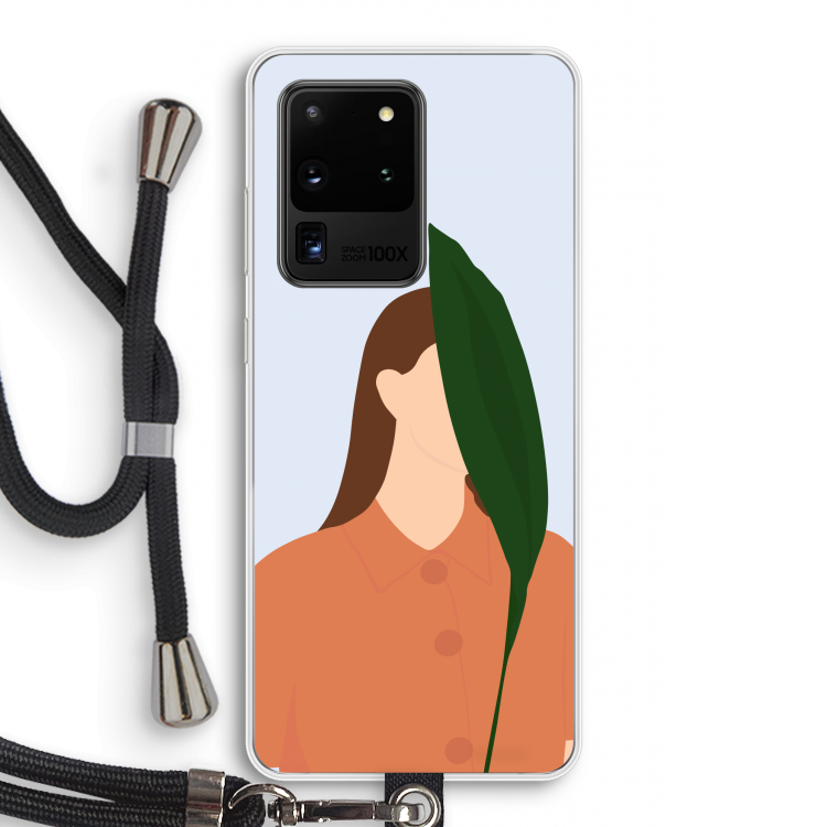 Leaf: Samsung Galaxy S20 Ultra Transparant Hoesje met koord