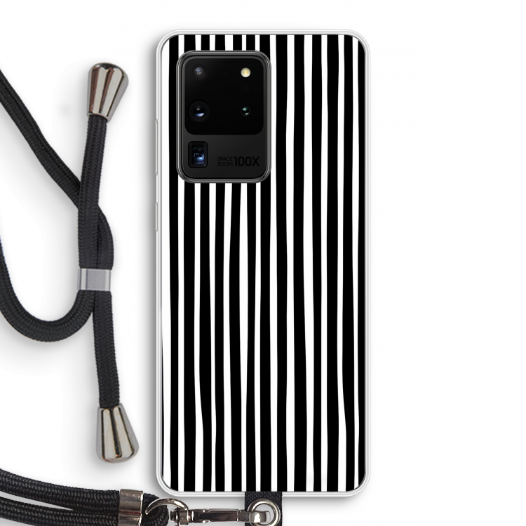 Stripes: Samsung Galaxy S20 Ultra Transparant Hoesje met koord