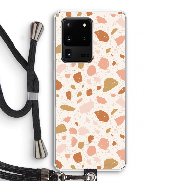 Terrazzo N°18: Samsung Galaxy S20 Ultra Transparant Hoesje met koord