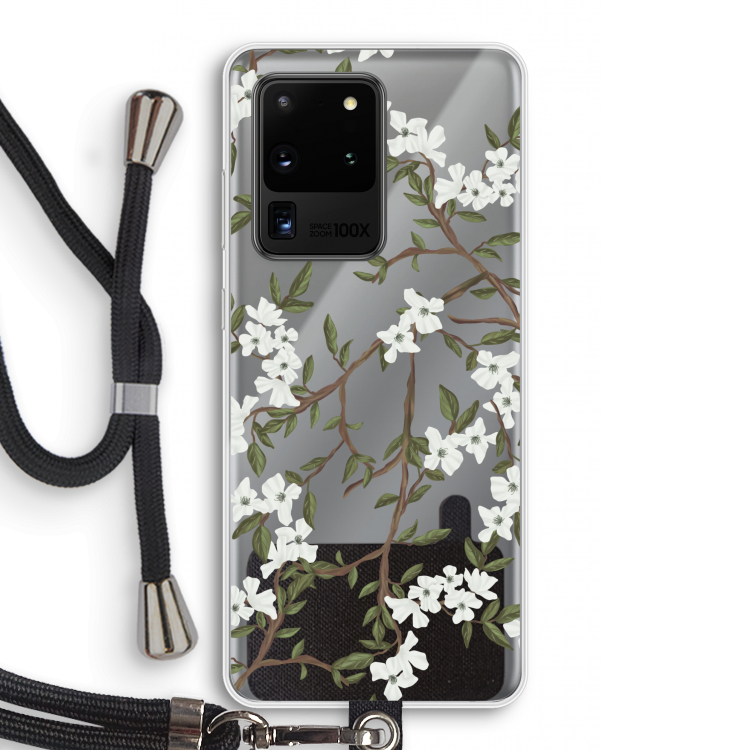 Blossoming spring: Samsung Galaxy S20 Ultra Transparant Hoesje met koord