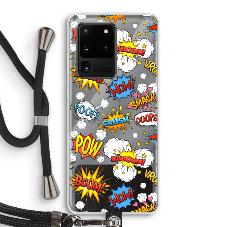 Pow Smack: Samsung Galaxy S20 Ultra Transparant Hoesje met koord