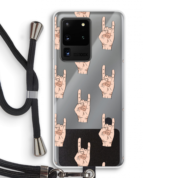 Rock: Samsung Galaxy S20 Ultra Transparant Hoesje met koord