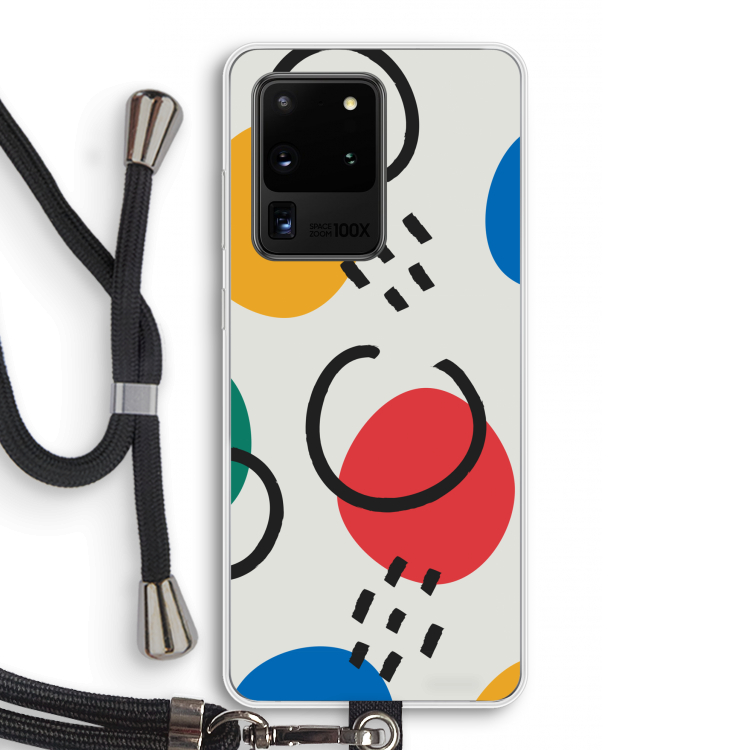 Illustratieve pop 3: Samsung Galaxy S20 Ultra Transparant Hoesje met koord