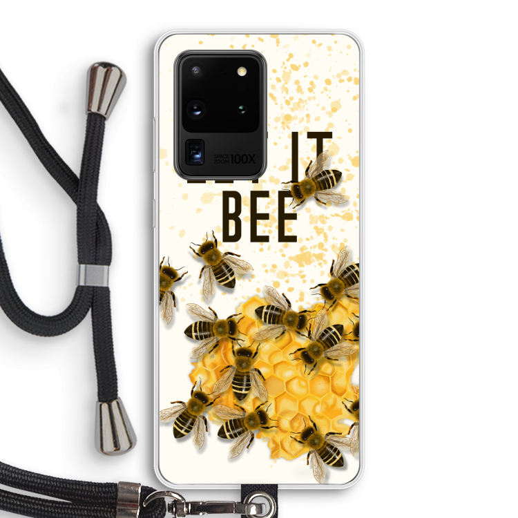 Let it bee: Samsung Galaxy S20 Ultra Transparant Hoesje met koord
