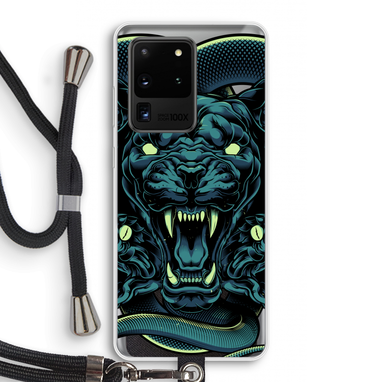Cougar and Vipers: Samsung Galaxy S20 Ultra Transparant Hoesje met koord