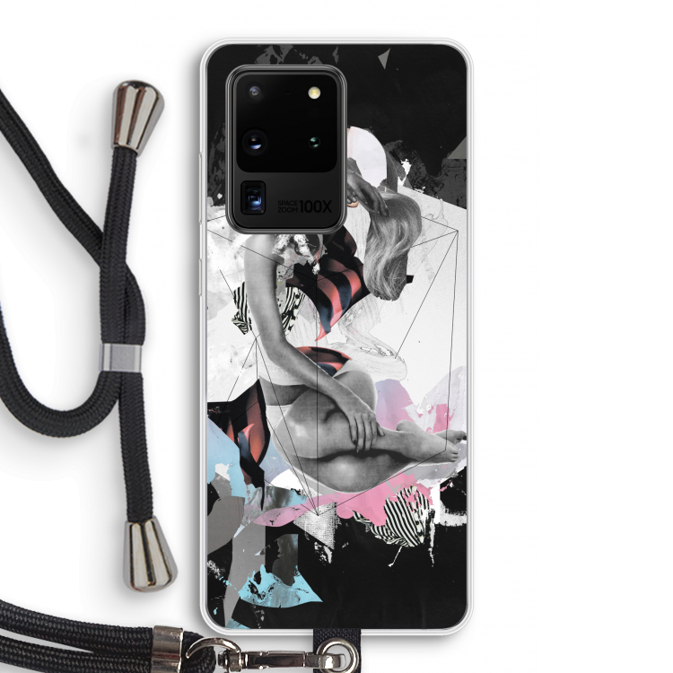 Camouflage de sommeil: Samsung Galaxy S20 Ultra Transparant Hoesje met koord