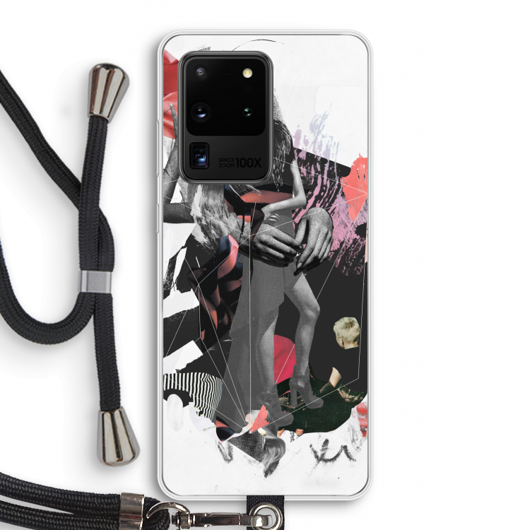 Dissimulation du réel: Samsung Galaxy S20 Ultra Transparant Hoesje met koord