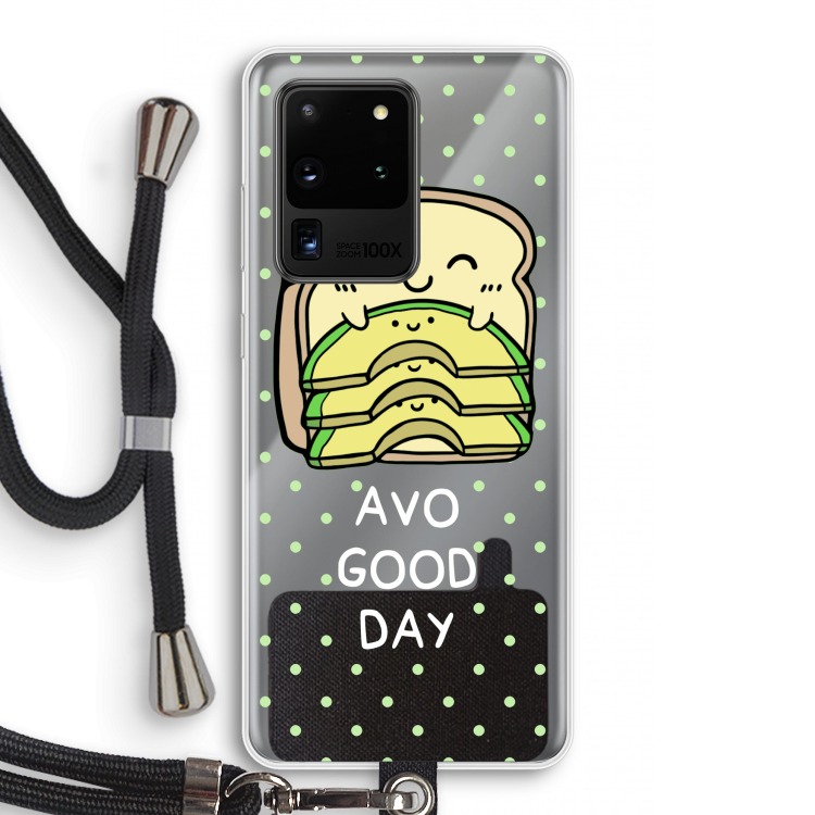 Avo Good Day: Samsung Galaxy S20 Ultra Transparant Hoesje met koord