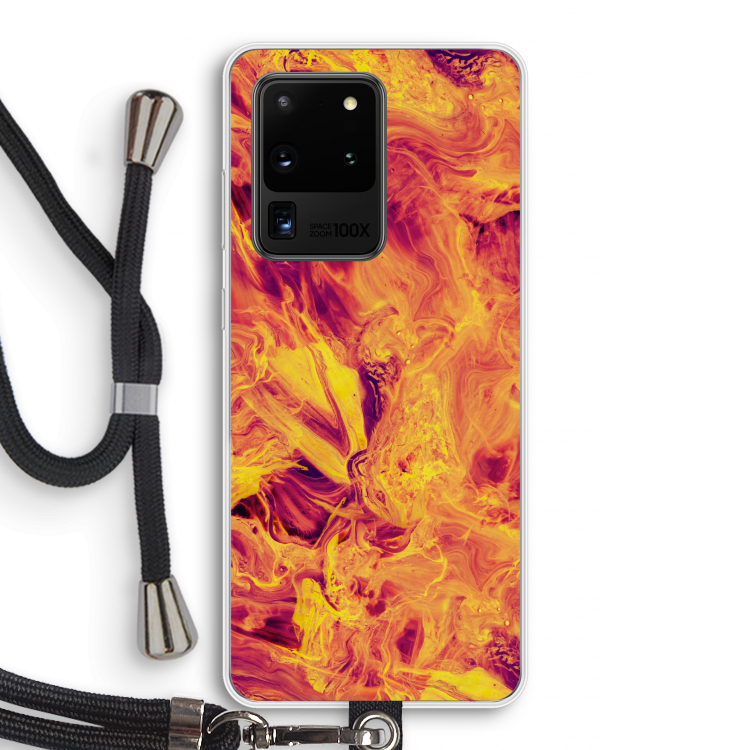 Eternal Fire: Samsung Galaxy S20 Ultra Transparant Hoesje met koord