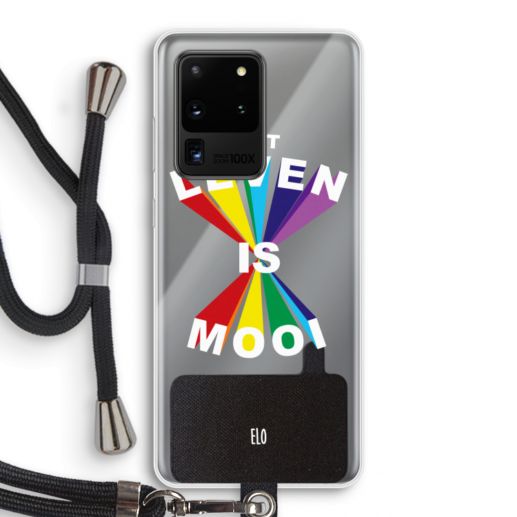 Het Leven Is Mooi: Samsung Galaxy S20 Ultra Transparant Hoesje met koord