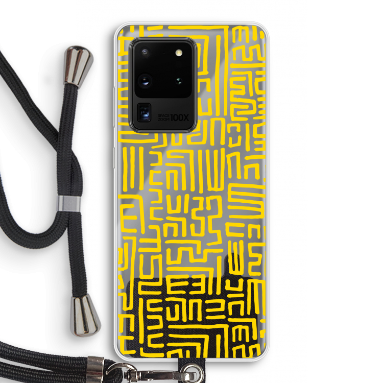 Majorelle Blue Print: Samsung Galaxy S20 Ultra Transparant Hoesje met koord