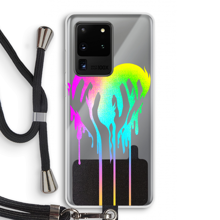 Hold My Heart: Samsung Galaxy S20 Ultra Transparant Hoesje met koord