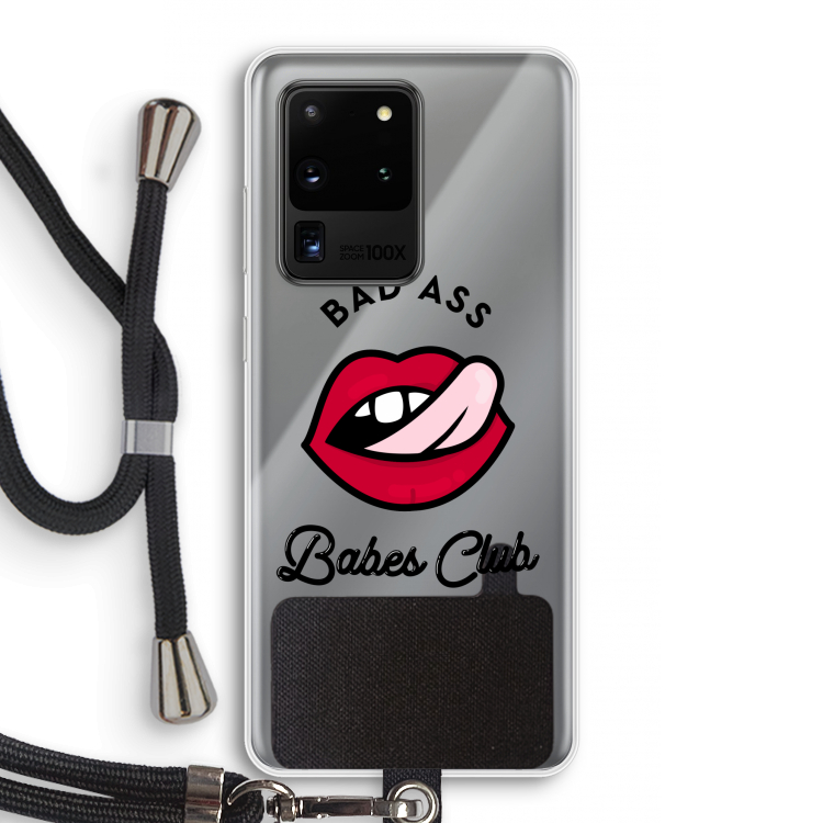 Badass Babes Club: Samsung Galaxy S20 Ultra Transparant Hoesje met koord