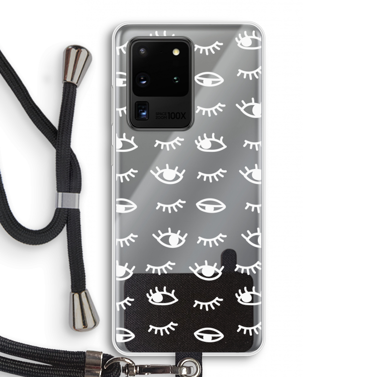 Eye pattern #3: Samsung Galaxy S20 Ultra Transparant Hoesje met koord