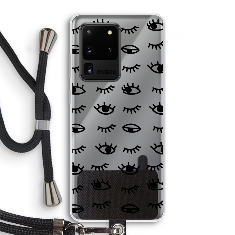 Eye pattern #2: Samsung Galaxy S20 Ultra Transparant Hoesje met koord