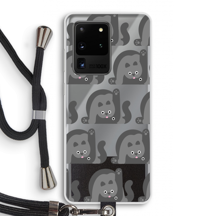 Cats: Samsung Galaxy S20 Ultra Transparant Hoesje met koord