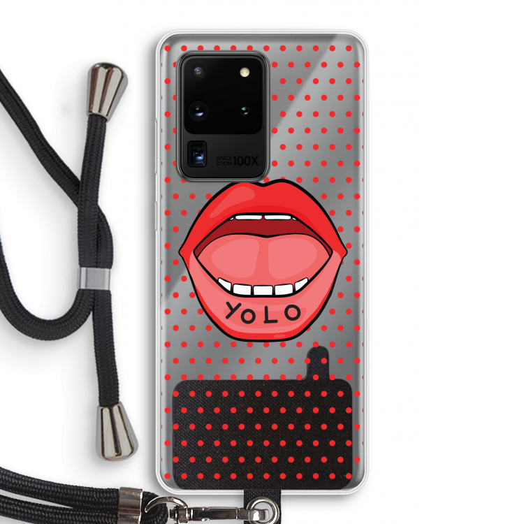 Yolo Denise: Samsung Galaxy S20 Ultra Transparant Hoesje met koord