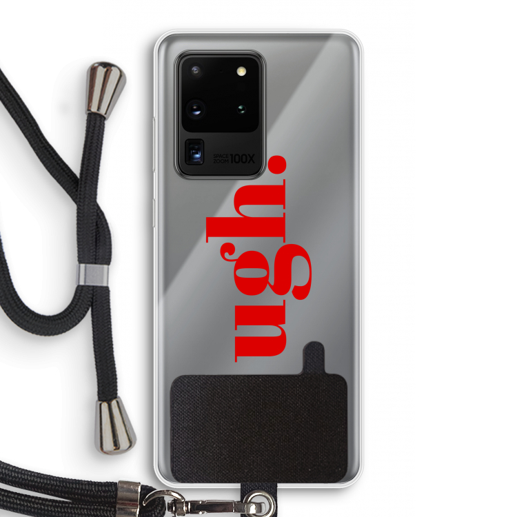 Ugh: Samsung Galaxy S20 Ultra Transparant Hoesje met koord