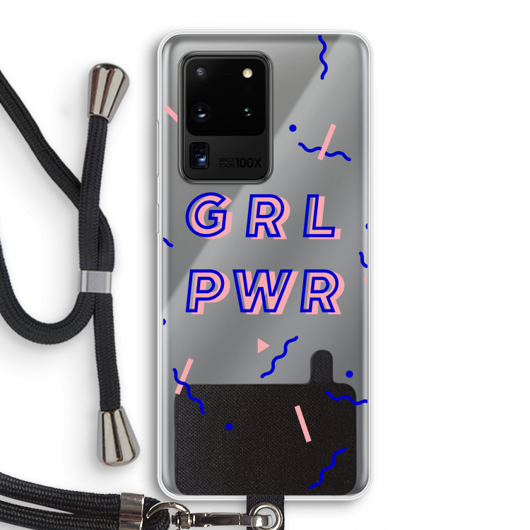GRL PWR: Samsung Galaxy S20 Ultra Transparant Hoesje met koord