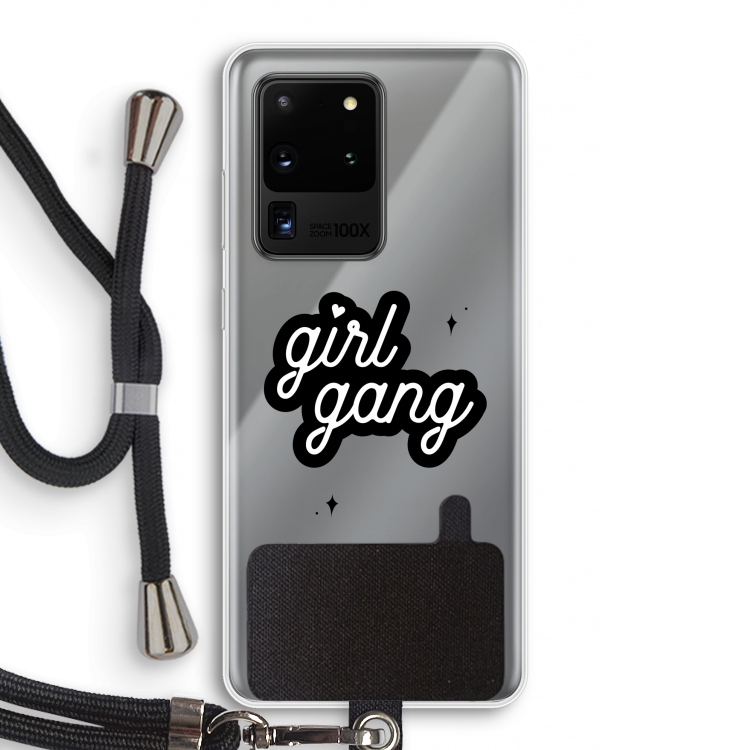 Girl Gang: Samsung Galaxy S20 Ultra Transparant Hoesje met koord