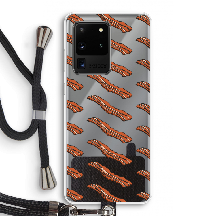 Bacon to my eggs #2: Samsung Galaxy S20 Ultra Transparant Hoesje met koord