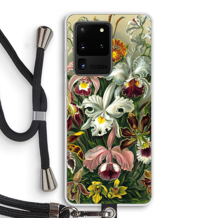 Haeckel Orchidae: Samsung Galaxy S20 Ultra Transparant Hoesje met koord