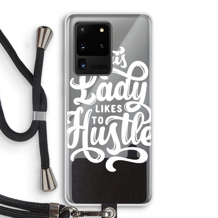 Hustle Lady: Samsung Galaxy S20 Ultra Transparant Hoesje met koord